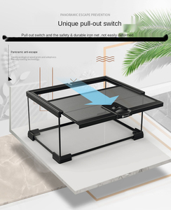 Terrarium pour reptiles Barbarous Growth BT en <span class=keywords><strong>verre</strong></span> haute transparence et métal, structure durable, design verrouillable, pour lézards et serpents - Product Image 6