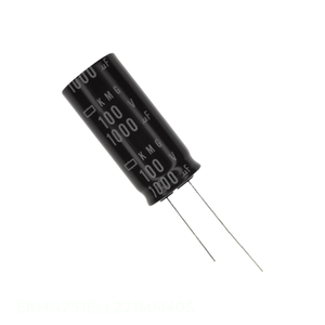 Condensateur à traversée de canal, 220 µF, en aluminium, 220UF, 20%, 250V, RADIAL, EKMG251ELL221MM40S - Product Image 1