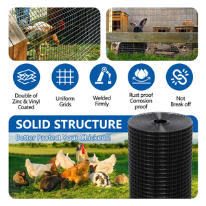 Customized <b>Wire</b> Highly Anti Rust PVC Coated <b>Wire</b> <b>Mesh</b> Welded <b>Wire</b> <b>Mesh</b> Roll With Green Pvc <b>Wire</b> for Construction - Product Image 2
