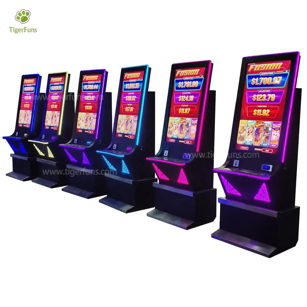 Fusion 4 Hot red Buffalo slot game machine slot game with vertical touch screen for casino slot machine