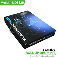 KONIX toptan davul pedi roll up bateri seti elektronik davul seti bateria elektronica çocuk oyuncakları müzik aletleri