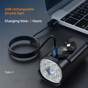 Phare avant de vélo durable 1000 Lumen noir LED <span class=keywords><strong>lampe</strong></span> rechargeable montée sur guidon avec 4 modes IP65 étanche Standard - Product Image 5