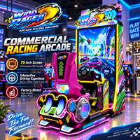 Machine de jeu de course automobile d'arcade commerciale LST, simulateur de course automobile avec écran LCD 75 pouces, à monnayeur, à vendre