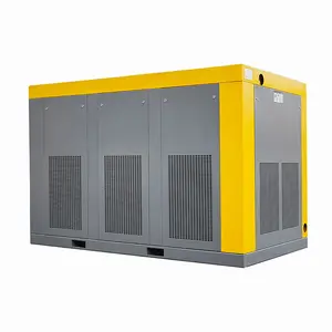 Tecnología de Alemania 110kw 132kw PM VSD Compresor de aire de tornillo sin aceite seco