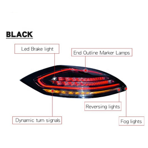 ไฟท้าย LED รุ่นใหม่ AURON สำหรับ Panamera 970.1 ปี 2010-2013 เลนส์ใส ไฟเลี้ยวแบบไดนามิก ไฟเบรก ใช้ได้กับรถยนต์ทั่วไป - Product Image 5