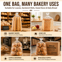 Sacs à pain en plastique transparent de qualité alimentaire avec logo personnalisé en gros, sacs à pain micro-perforés en CPP