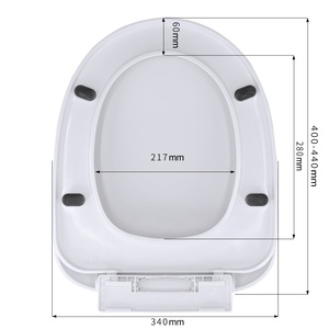 Siège de <span class=keywords><strong>toilette</strong></span> en plastique en forme de U de haute qualité à fermeture lente XJ-521, accessoire de salle de bain, couvercle de <span class=keywords><strong>toilette</strong></span> - Product Image 6
