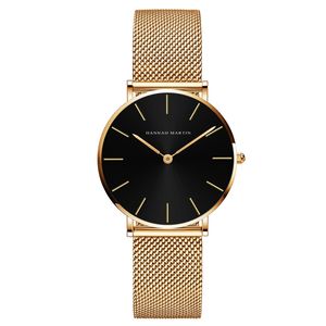 Montre HANNAH MARTIN, fabrication sur mesure, logo personnalisé, acier inoxydable, montre-bracelet pour femmes, minimaliste, ultra-fine, quartz, montres pour femmes - Product Image 3