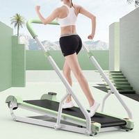Tapis de course pliable portable sans moteur, haute capacité de charge, pour la maison, avec affichage LED, pour la marche, la vitesse et les calories, construction en acier