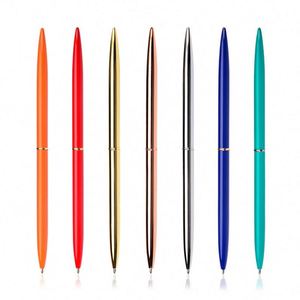 Gifts Chrome Plated Long Metal <b>Silver</b> Rose Gold Skinny Desk Slim Hotel <b>Pen</b> - Product Image 1