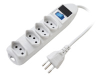 Ekstensi soket daya multisoket 4 tomadas Com sakelar, pelindung soket listrik 10A 250V ~ multi-soket