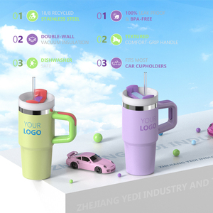 Ly giữ nhiệt chân không thép không gỉ kiểu Mỹ 20oz hai lớp <span class=keywords><strong>2025</strong></span> 18/8 dành cho trẻ em có tay cầm và ống hút - Product Image 5