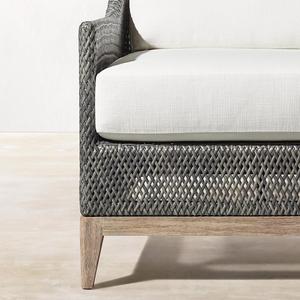 Divano da Esterno per Cortile, Resistente alla Pioggia e al Sole, in Rattan per Villa, Hotel e Giardino, Stile Simile - Product Image 5