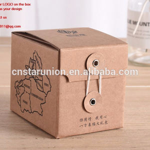 クラフトカートン 頑丈な高品質段ボール製茶葉包装箱 クラシックな長方形の茶色のクラフト紙 無地の食品包装箱 - Product Image 2