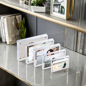 Aimant fort Double face 4*6 pouces <span class=keywords><strong>cadre</strong></span> <span class=keywords><strong>Photo</strong></span> acrylique clair image de table bloc sans <span class=keywords><strong>cadre</strong></span> <span class=keywords><strong>cadre</strong></span> en plastique - Product Image 3