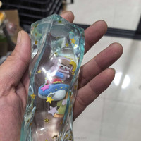 Jouet Squishy Transparent Thème Spatial en Spirale à Presser avec Détail Astronaute