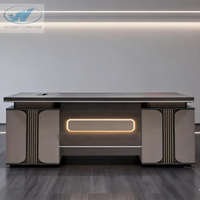 Bureau de direction moderne pour le travail de bureau, bureau de direction, mobilier de bureau avec panneau en bois, style pour président, bureau de direction