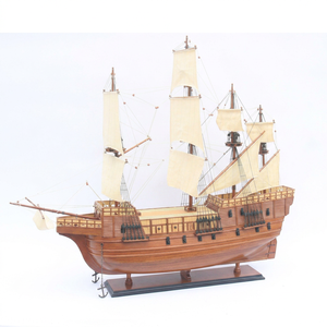 Modèle de bateau à voile en bois fait main Mary Rose 1511 - Modèle de navire de guerre de la marine royale de Louis VIII Tudor pour la décoration de maison et de bureau de luxe - Product Image 1