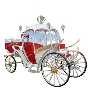 Customized sightseeing Horse carriage manufacturer 4 wheel pony carriage{ZD-PC10}