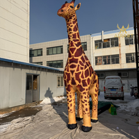 Modèle de girafe gonflable géant réaliste, décoration d'événements sur le thème de l'Afrique, ballon animal sauvage gonflable