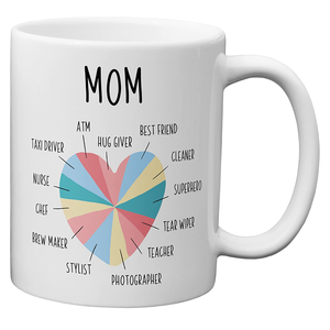 Taza <span class=keywords><strong>de</strong></span> Cerámica <span class=keywords><strong>de</strong></span> Porcelana Fina <span class=keywords><strong>de</strong></span> 11oz para Sublimación, Divertida y Encantadora, para Café y Té, Taza Creativa para Parejas, Regalo para Padres - Product Image 1