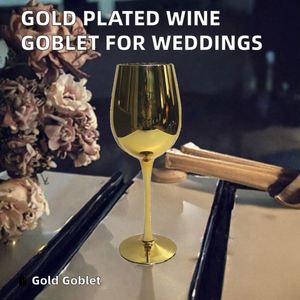 Wholesale Luxury <b>Wine</b> Glass <b>Goblet</b> Gold Plated Electroplated Colorful Design for Wedding Events - Product Image 2