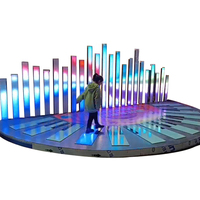 Decoración Interactiva para Fiestas, Pantalla DMX512, Fondo de Escenario, Piano, Alfombra Disco IP67, Espejo, Baldosas LED 3D para Pista de Baile, Luces para Bodas