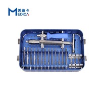 Kit d'instruments d'extraction de vis cassées de chirurgie orthopédique vétérinaire