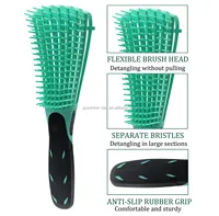 Brosse démêlante souple à logo personnalisé pour femmes, vente en gros, avec poils ventilés pour la coiffure