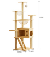 Griffoir pour chat Ustovian Stable, grand espace, résistant aux rayures, en sisal, planche à griffer et jouet, facile à assembler, maison pour chat