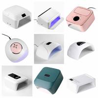 Lampe à ongles numérique à affichage LED, rechargeable par USB, avec coussin en PU, séchoir rapide pour gels UV, idéale pour salon professionnel