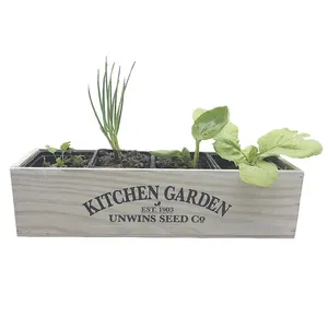 VERTAK厨房花园花盆窗盒播种机木制花草花草蔬菜香料