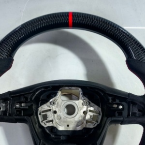Volant en Suédine pour <span class=keywords><strong>Seat</strong></span> <span class=keywords><strong>Leon</strong></span> <span class=keywords><strong>Cupra</strong></span> Mk3 2013 2014 2015 2016 2017 2018 2019 Volant en Fibre de Carbone - Product Image 5