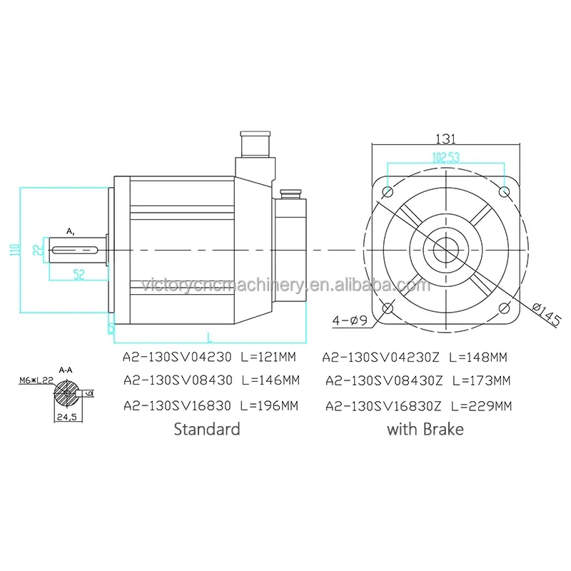 1.3KW 2.6KW 130 sv04230 130 sv08430 130 sv16815 servomotore servomotore a circuito chiuso servomeccanismo CNC S2-SVD30