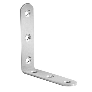 Support d'angle en acier inoxydable en forme de L, épaissi, pour fixation de cloison de toilettes, connecteur de meuble plat et droit - Product Image 5