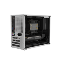Boîtier Mini-ITX vertical en aluminium avec fenêtre latérale pour PC de jeu de bureau, installation DIY, utilisation à domicile ou au bureau