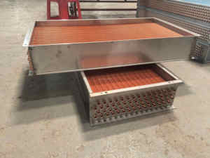 Radiateur industriel en cuivre <span class=keywords><strong>à</strong></span> ailettes pour machines <span class=keywords><strong>de</strong></span> lavage et <span class=keywords><strong>de</strong></span> séchage (diamètre <span class=keywords><strong>de</strong></span> tube 12,7 mm 15,88 mm) - Product Image 1