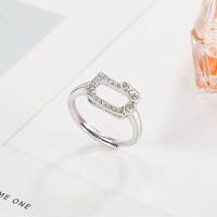 Bague pour femme en cuivre motif chat mignon, design de niche, style épuré, haut de gamme, simple et tendance, pour femme de bureau, bijoux Hello Kitty