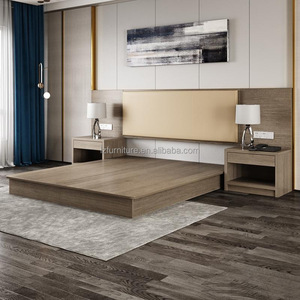 ชุดเครื่องนอนโรงแรมแบบกำหนดเอง OEM โครงเตียงไม้ MDF ป้องกันไฟและน้ำ สำหรับโรงแรม รีสอร์ท อพาร์ทเมนท์ ผู้ผลิตเฟอร์นิเจอร์ - Product Image 1