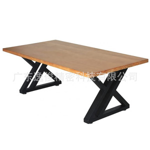 Support de table YIJUN, pieds croisés, 17,7 po x 15,7 po, noir, robuste, moderne, pour table basse - Product Image 2