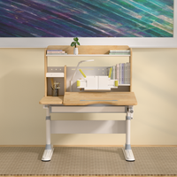 Bureau d'étude ergonomique réglable bleu moderne pliable en bois durable pour les garçons à l'intérieur dans la chambre à coucher salon pour l'école à la maison