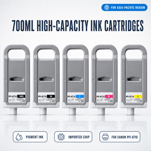 Cartouche d'encre compatible OCB 700ML PFI-8710 PFI8710 avec puce, encre pigmentée pour imprimante Canon TX5200 TX5300 TX5400 TX5410 (APAC) - Product Image 1