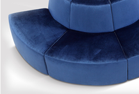 Kerui-sérum matelassé en tissu velours bleu marine, mobilier de salon rond, hôtel, en forme de S, siège de canapé, location d'événements et de mariage