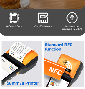 Bán Hot 5.5 inch máy <span class=keywords><strong>POS</strong></span> 8 lõi Wifi BT 4.0 không dây di động <span class=keywords><strong>POS</strong></span> thiết bị đầu cuối nhà hàng 58 Mét Máy in nhiệt <span class=keywords><strong>POS</strong></span> hệ thống - Product Image 6