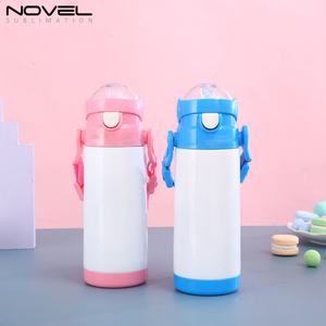 Popular 350ml <b>Kids</b> Sublimation Water Bottle Blank Children's Water Bottle With One-click Pop-up Straw - Product Image 3