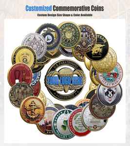 Moneta Commemorativa Placcata <span class=keywords><strong>Oro</strong></span> del Corpo dei Marines Americani 'America Screaming Eagles', Regalo da Collezione per Veterani USA - Product Image 6