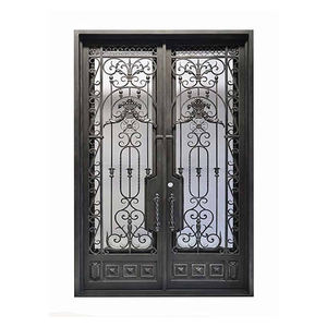 Porta in ferro battuto Hotel Villa di fascia alta in metallo porta d'<span class=keywords><strong>ingresso</strong></span> anteriore disegni cancelli classici per case Patio - Product Image 1