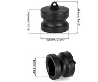 Raccord Ibc réservoir fourre-tout raccord Camlock rapide bouchon anti-poussière Camlock Type de coupleur Dp mâle adaptateur d'extrémité 1/2 pouces à 2 pouces