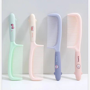 Peigne à <span class=keywords><strong>cheveux</strong></span> pour femme, motif fille de dessin animé mignon, pour <span class=keywords><strong>cheveux</strong></span> longs, accessoire spécial étudiant et voyage, manche en plastique, <span class=keywords><strong>brosse</strong></span> à <span class=keywords><strong>cheveux</strong></span> à dents fines droites - Product Image 3
