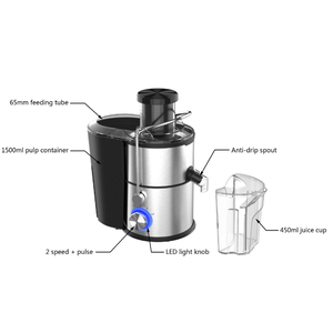 <span class=keywords><strong>Centrifugeuse</strong></span> <span class=keywords><strong>de</strong></span> <span class=keywords><strong>jus</strong></span> manuel multifonctionnel, 400W, <span class=keywords><strong>extracteur</strong></span> <span class=keywords><strong>de</strong></span> <span class=keywords><strong>jus</strong></span>, électrique, en acier inoxydable, avec une large bouche, mixeur en verre, hacheur - Product Image 4